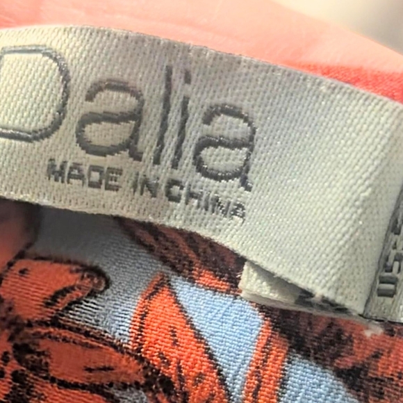 Alia Red Floral and Navy Striped Blouse - Picture 3 of 5